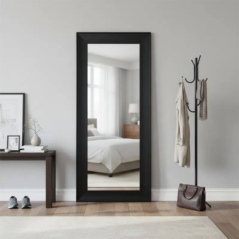 JUST HOME COLLECTION - Espejo Grande Rectangular 80x180cm Negro