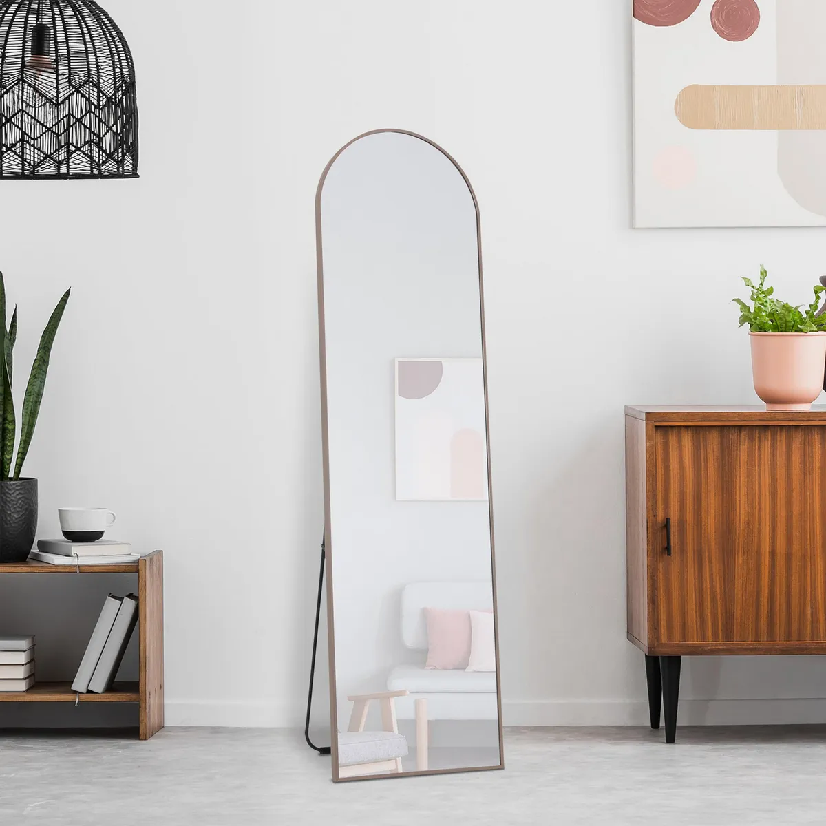 JUST HOME COLLECTION - Espejo Arco Punta 45x160cm Marrón