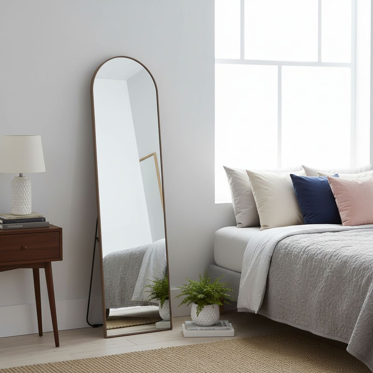 JUST HOME COLLECTION - Espejo Arco Punta 45x160cm Marrón