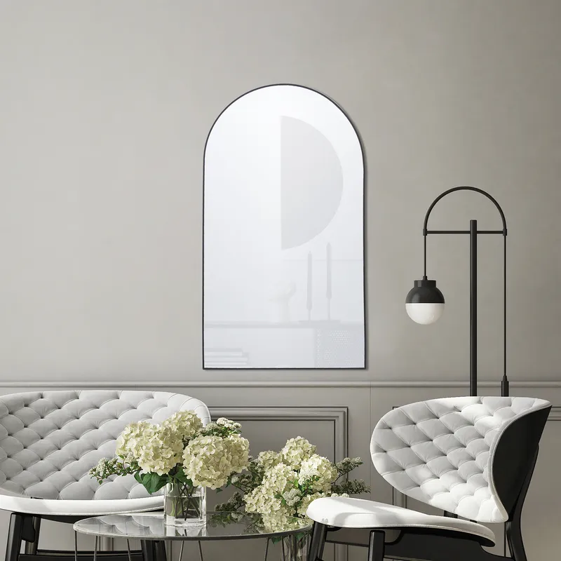 JUST HOME COLLECTION - Espejo de Aluminio Negro 55x96cm