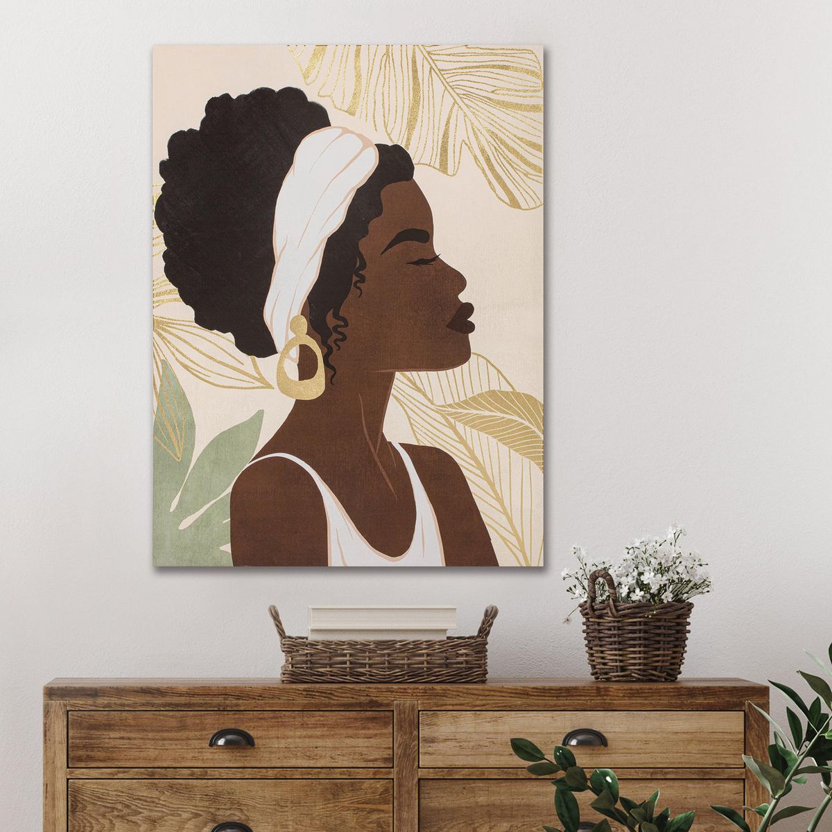 JUST HOME COLLECTION - Cuadro Canvas Mujer Derecha 60X80 CM