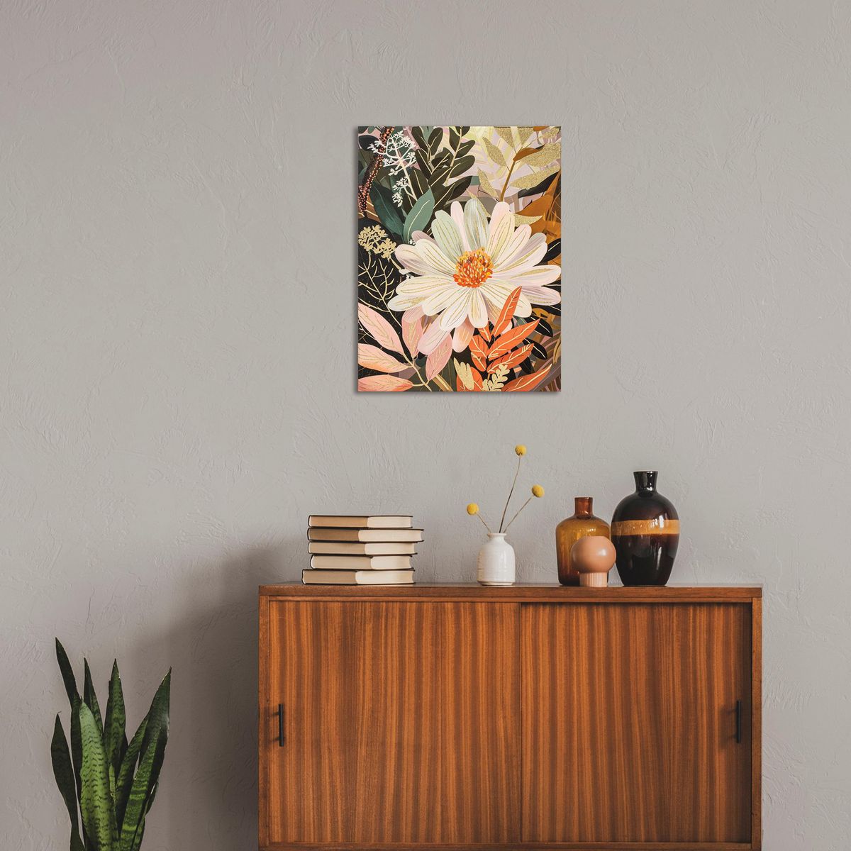 JUST HOME COLLECTION - Cuadro Canvas Flor Folia 2 30x40cm