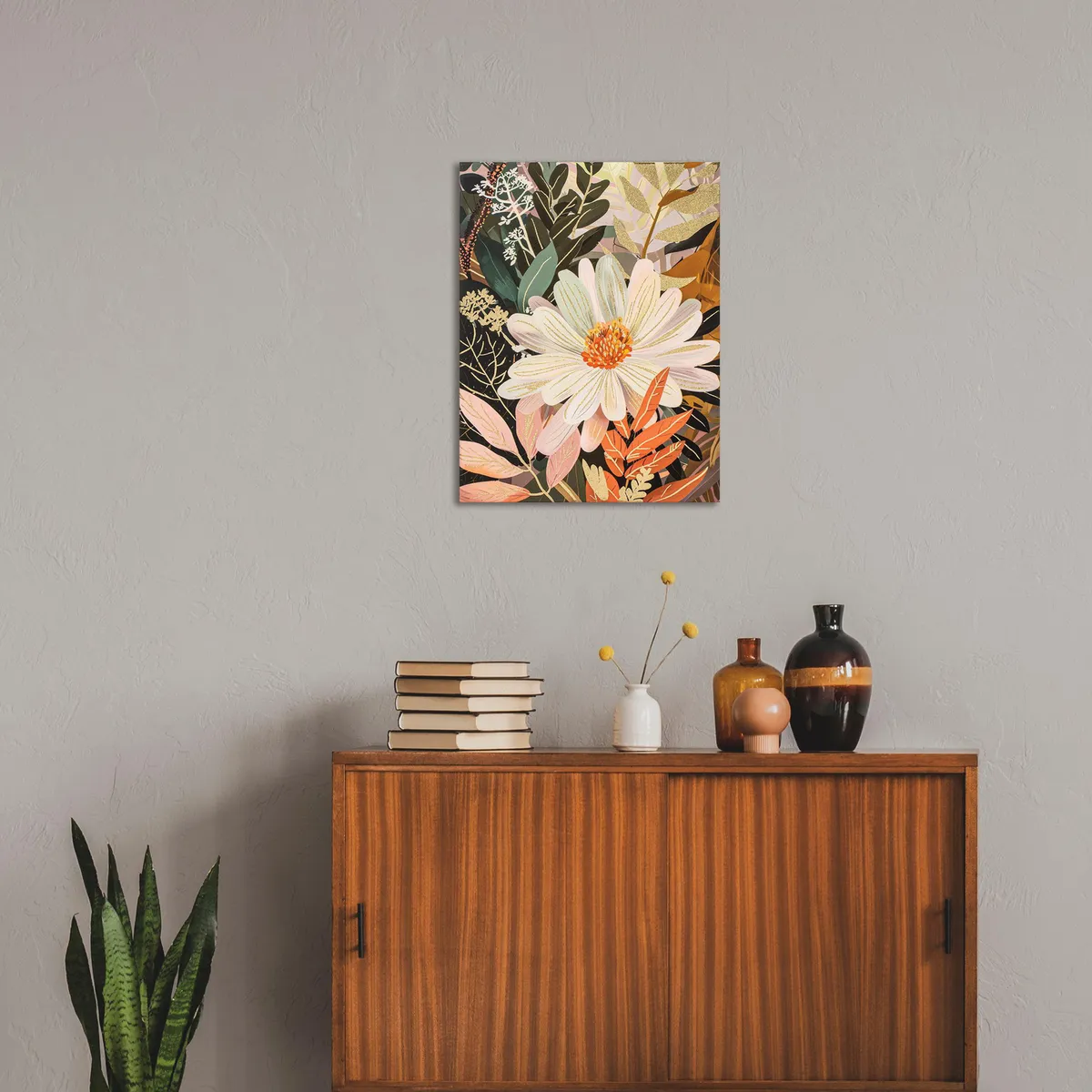 JUST HOME COLLECTION - Cuadro Canvas Flor Folia 2 30x40cm