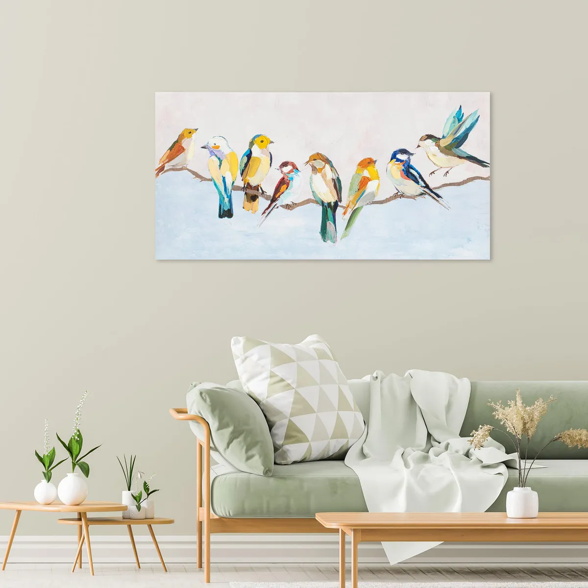 JUST HOME COLLECTION - Cuadro Canvas Pajaritos 50x100cm