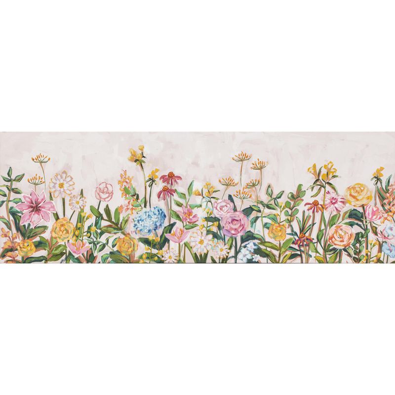 JUST HOME COLLECTION - Cuadro Canvas Flores 3 40X120 CM