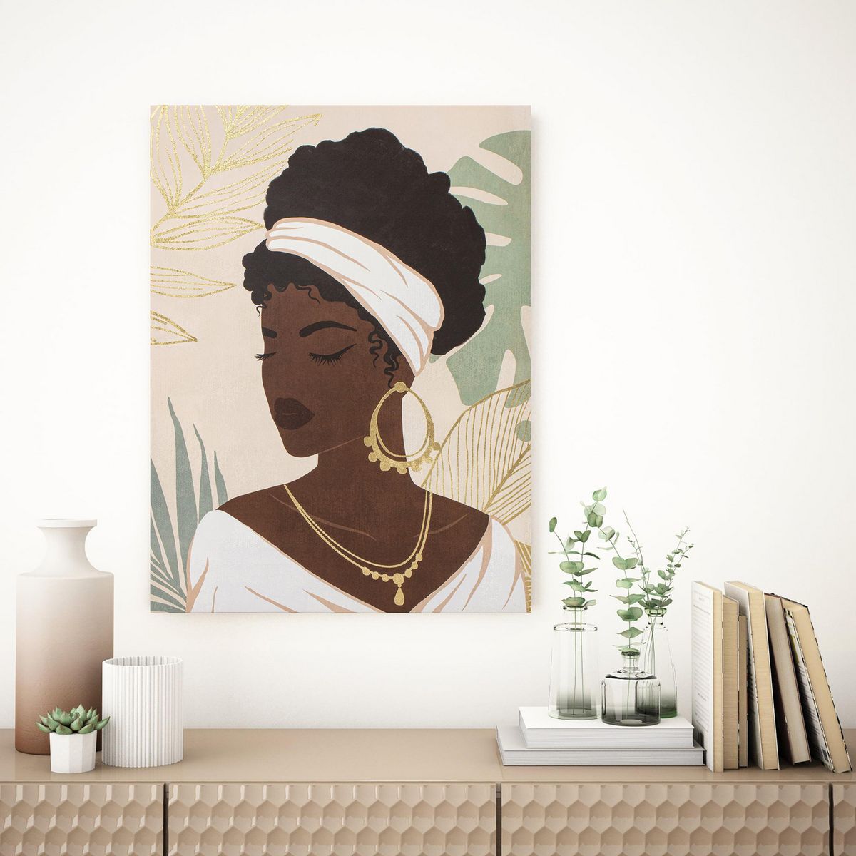 JUST HOME COLLECTION - Cuadro Canvas Mujer Izquierda 60X80 CM