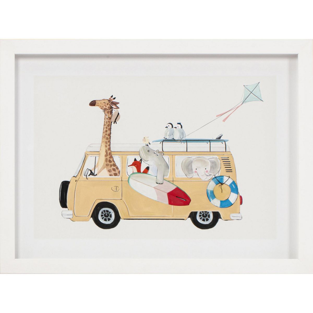 JUST HOME COLLECTION - Cuadro Decorativo Auto Animalitos 40x30 cm