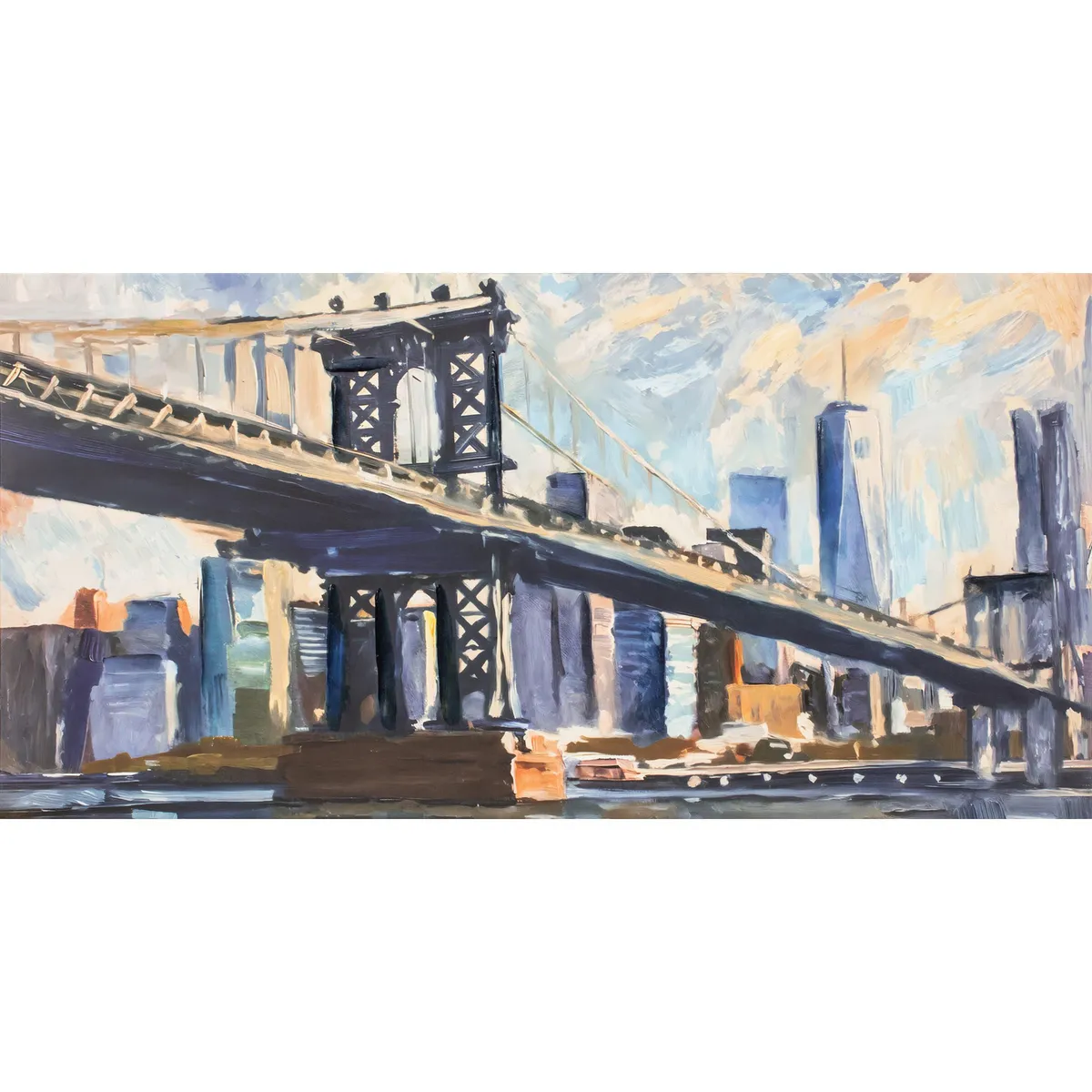 JUST HOME COLLECTION - Cuadro Canvas Ciudad Puente 60x120cm