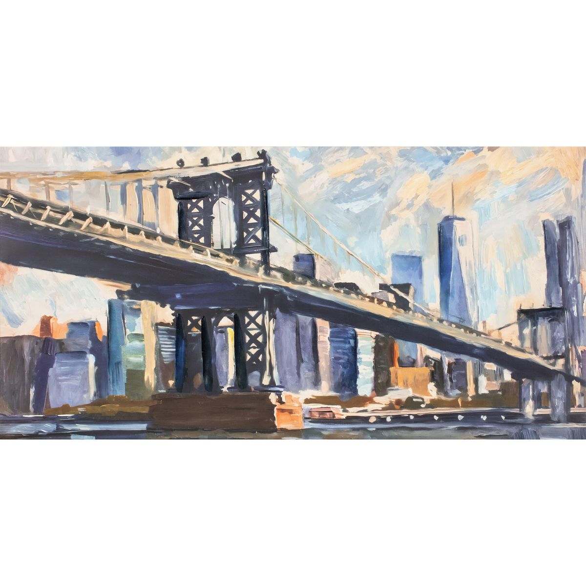 JUST HOME COLLECTION - Cuadro Canvas Ciudad Puente 60x120cm