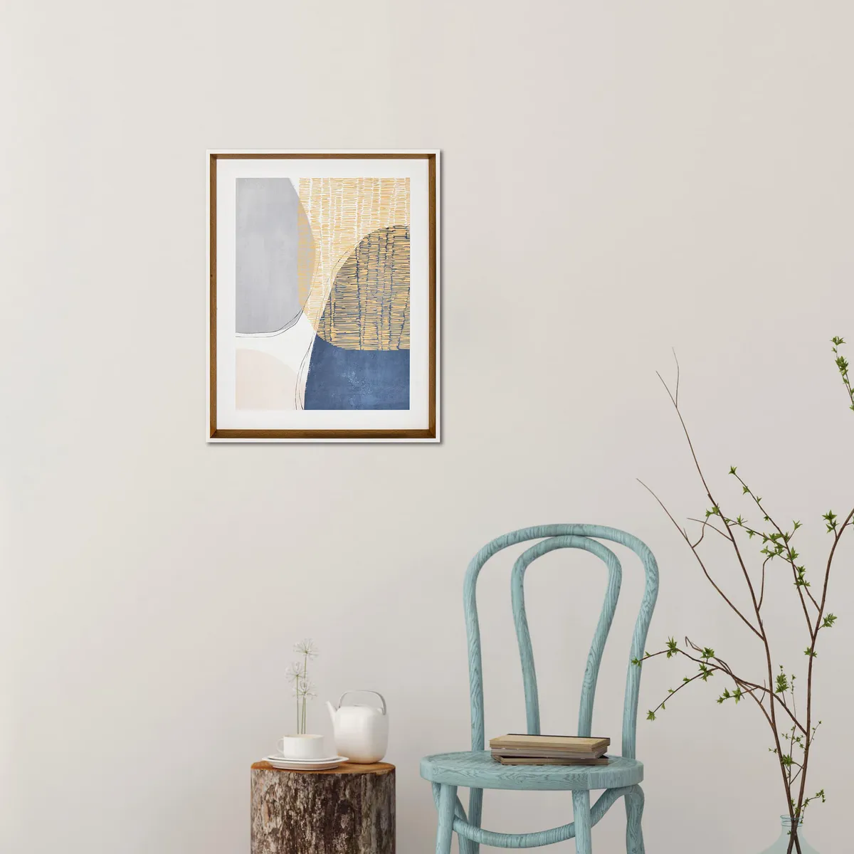 JUST HOME COLLECTION - Cuadro Abstracto Azul 1 40x50cm