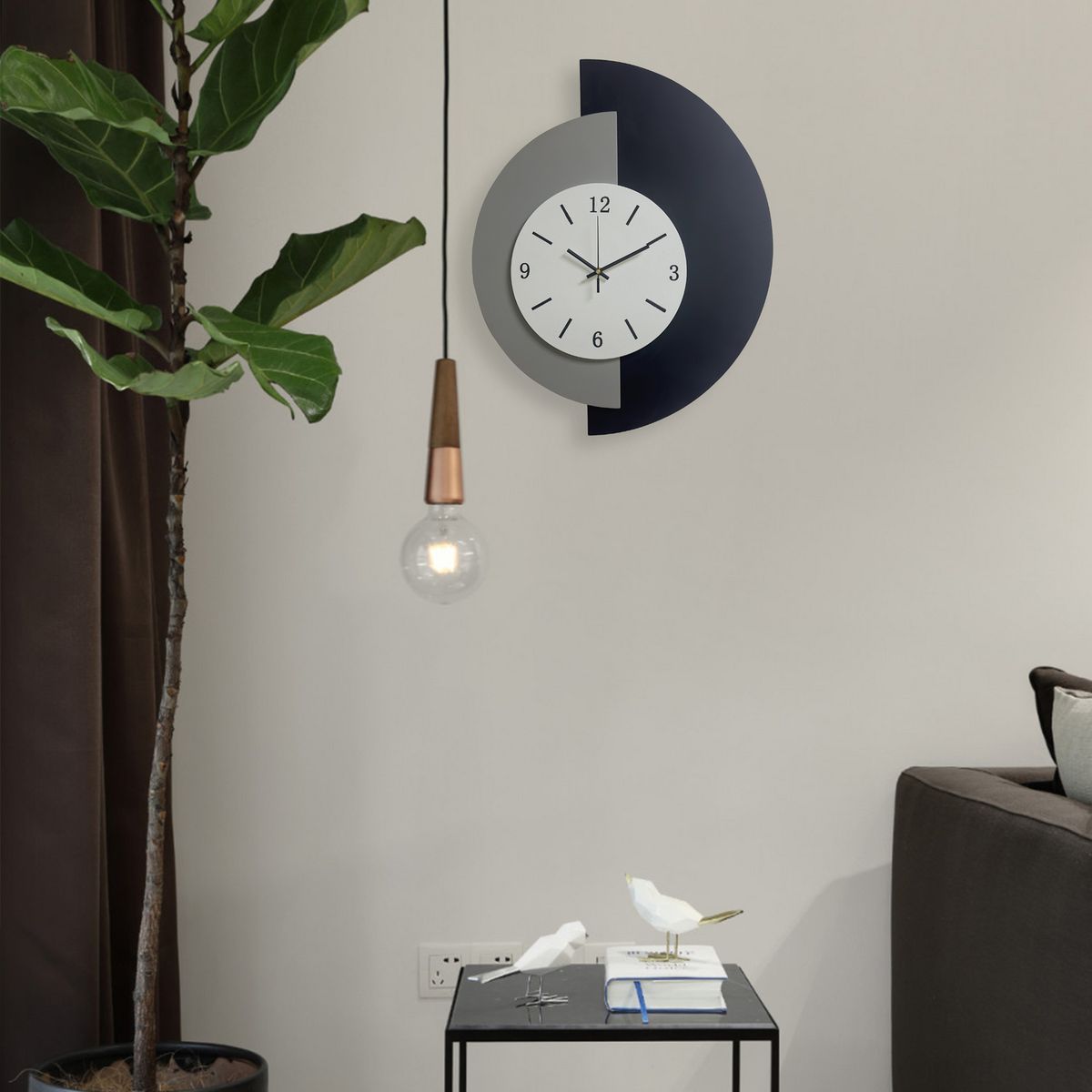 JUST HOME COLLECTION - Reloj Muro Bicolor 48x60cm