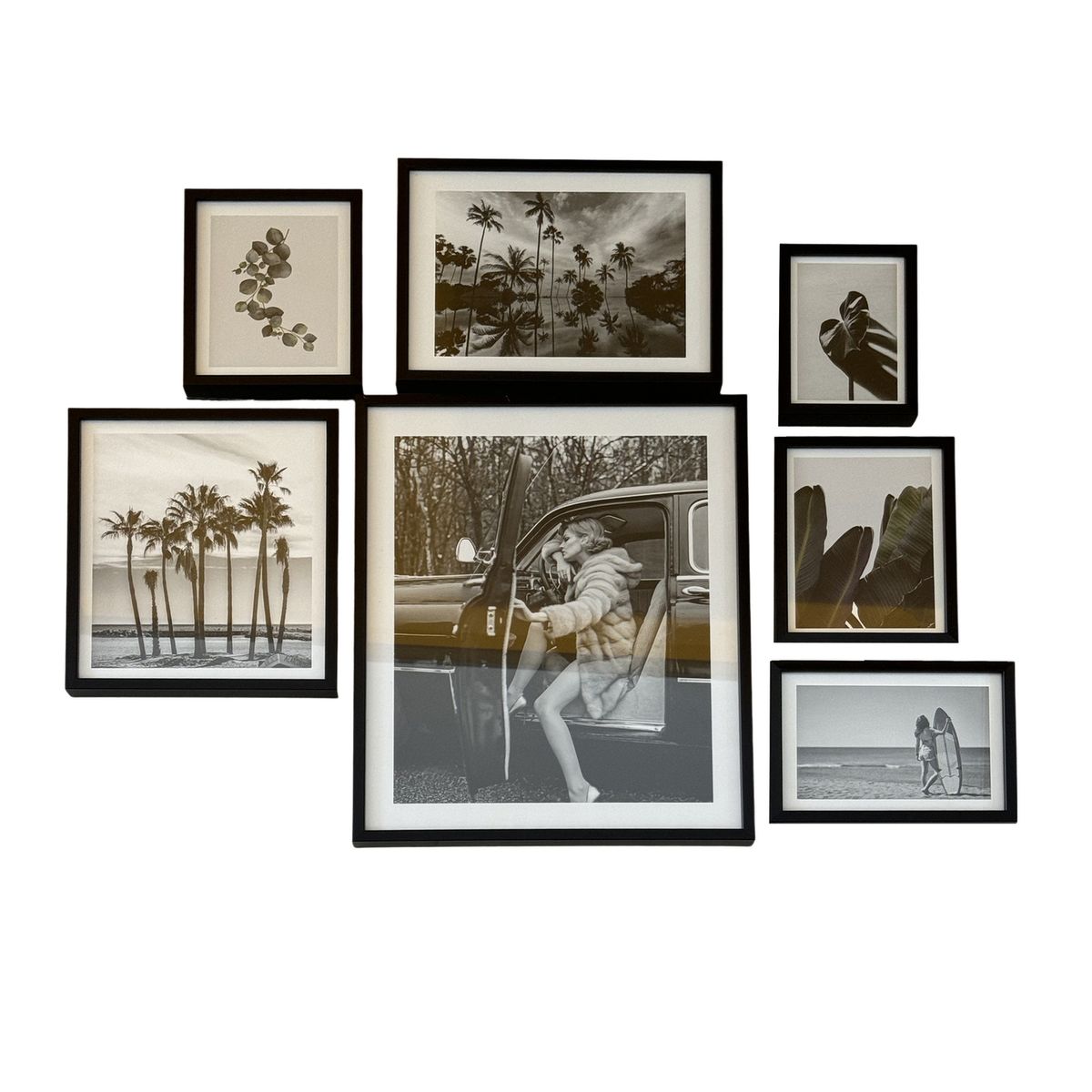 JUST HOME COLLECTION - Set Marco de Foto Negro 7 Piezas