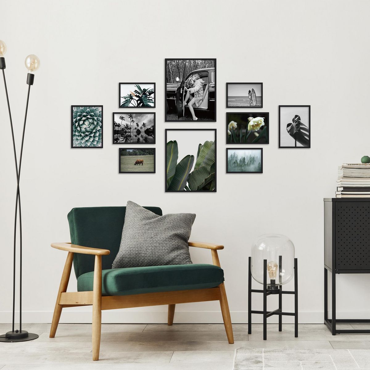 JUST HOME COLLECTION - Set Marco de Fotos Negro 10und