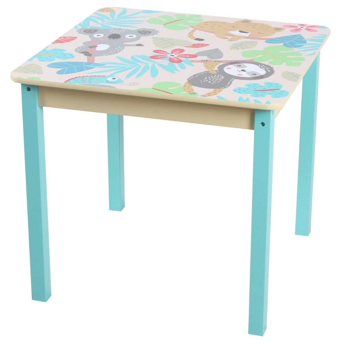 JUST HOME COLLECTION - Set Mesa + 2 Sillas Perezoso Multicolor 60x55x60 cm