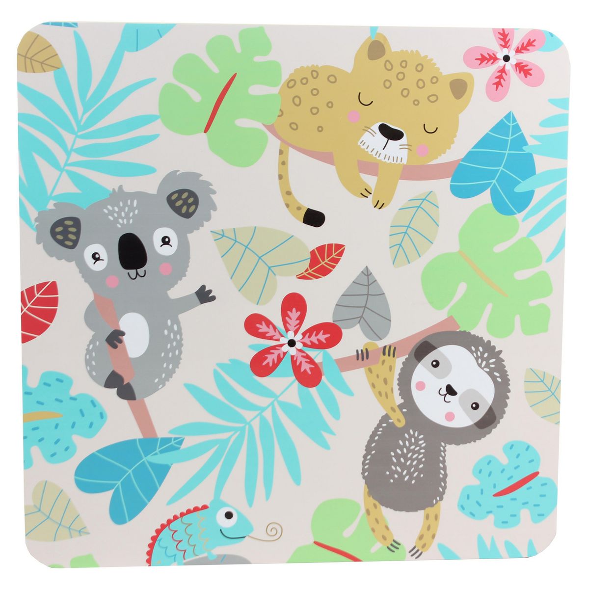 JUST HOME COLLECTION - Set Mesa + 2 Sillas Perezoso Multicolor 60x55x60 cm