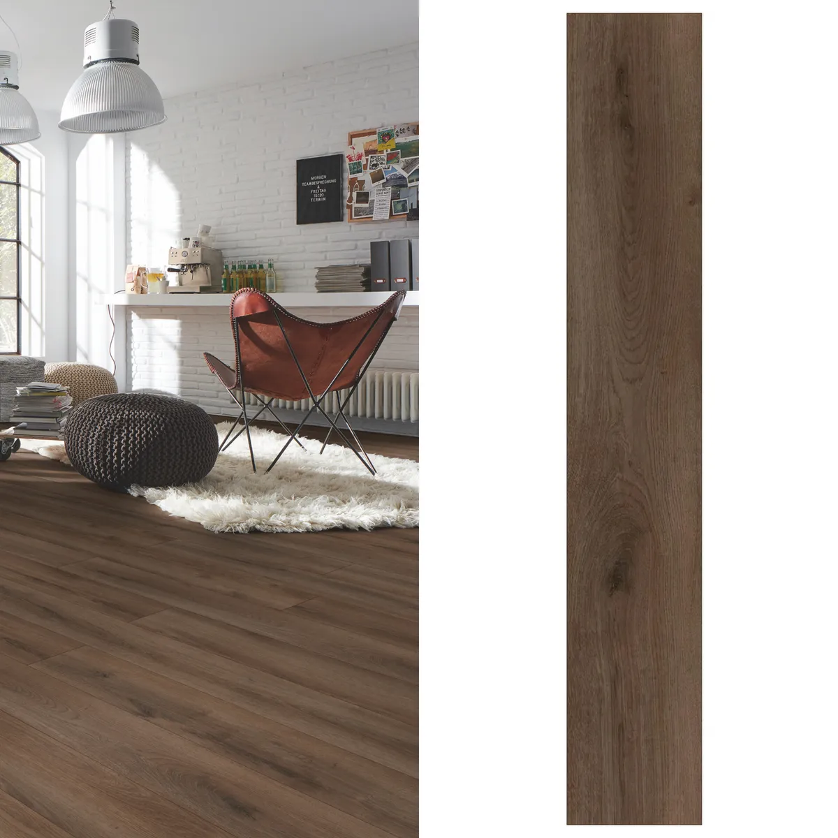 HOLZTEK - Piso Laminado 7 mm Sommer Oak Dark Café Oscuro 2.39 m2