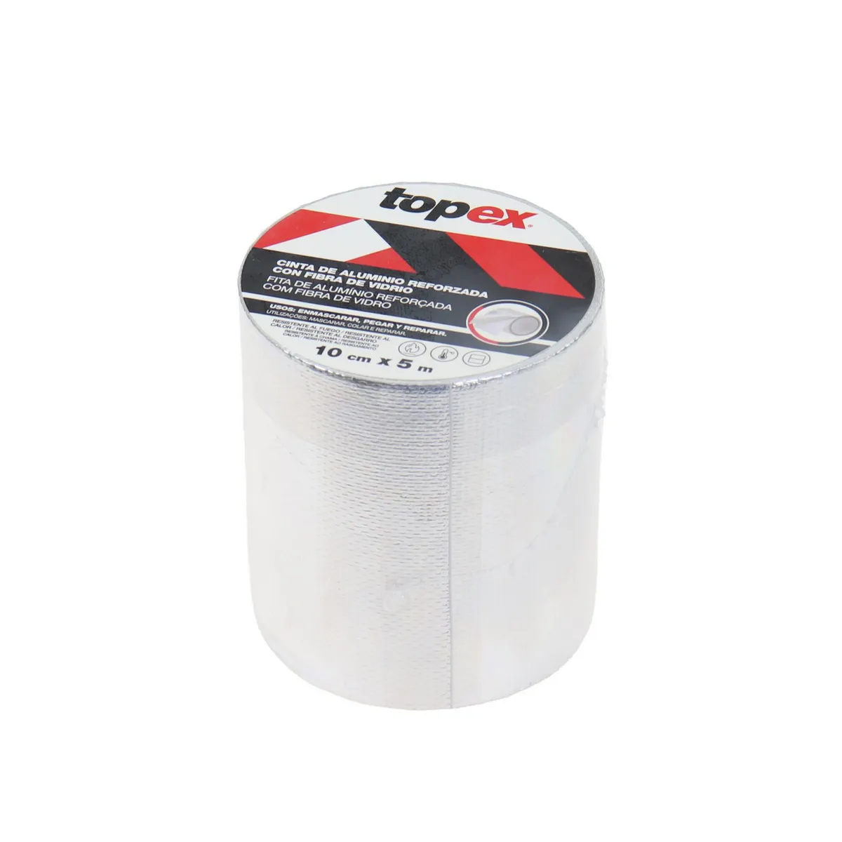 TOPEX - Cinta Aluminio reforzada c/n Fibra de Vidrio 5m