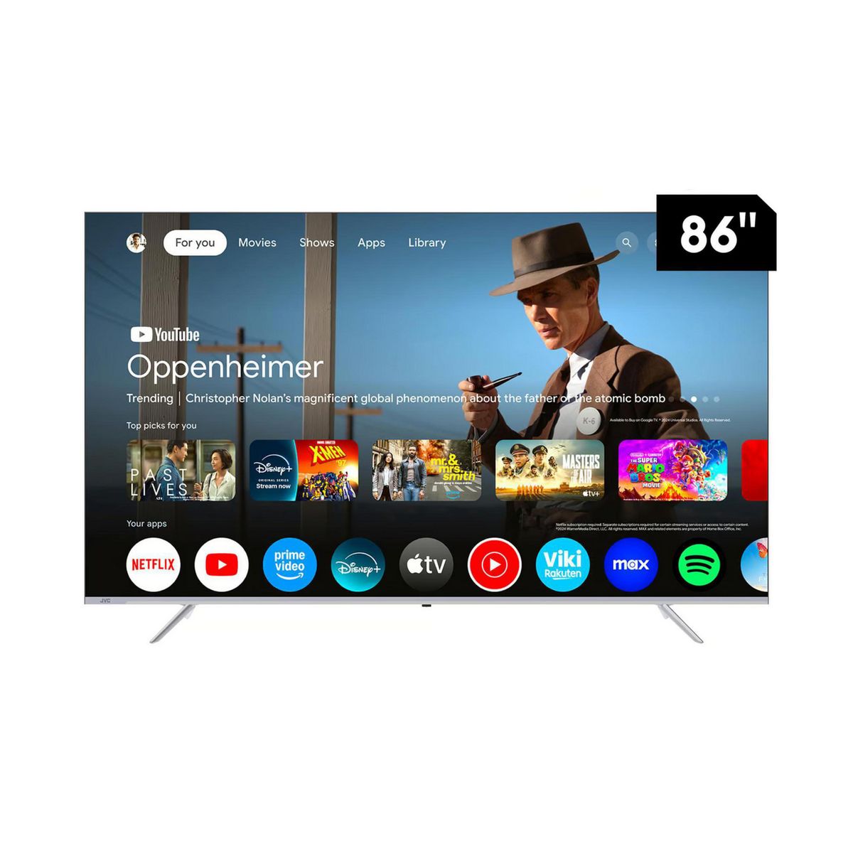 JVC - Televisor Smart TV JVC 86" Ultra HD 4K LT-86KB548