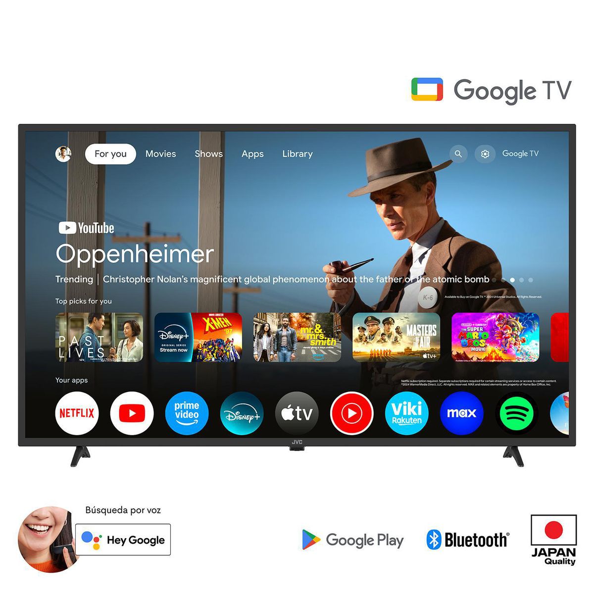 JVC - Televisor LED 43" Full HD Google TV LT-43KM348