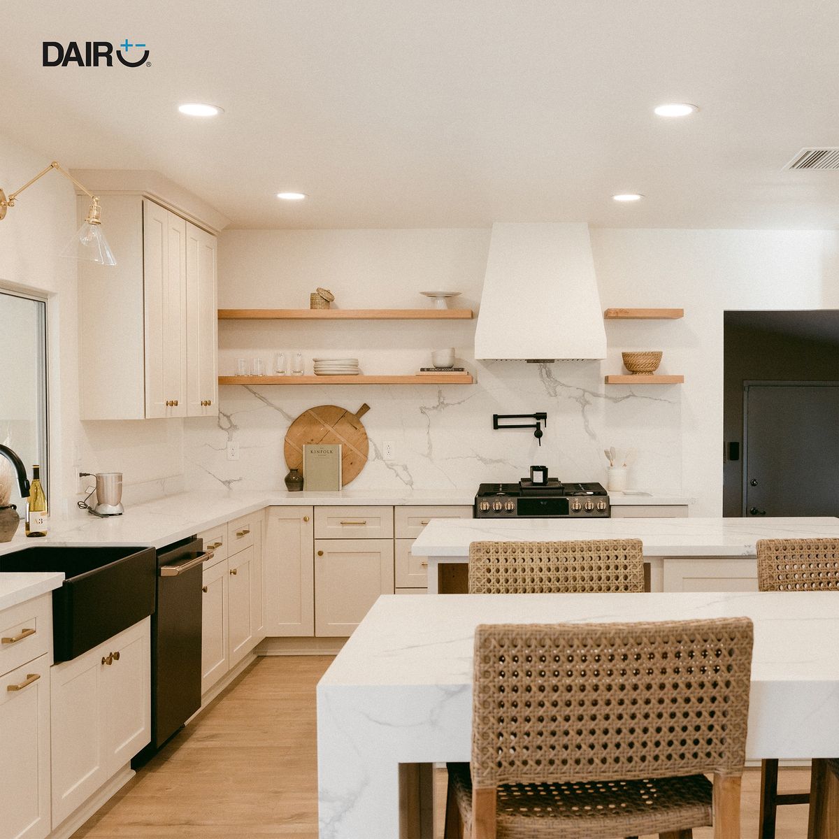 DAIRU - Spot LED Empotrado Circular 5W Luz Cálida 2 Unidades