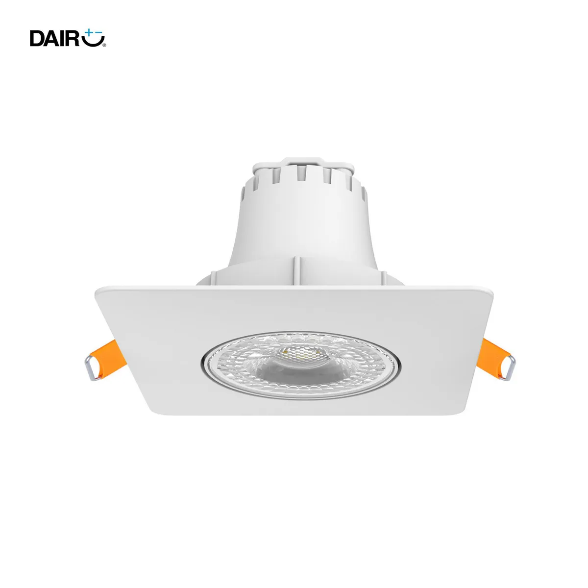 DAIRU - Spot LED Empotrado Cuadrado 5W Luz Cálida 2 Unidades