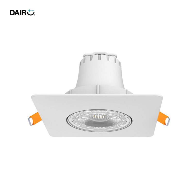 DAIRU - Spot LED Empotrado Cuadrado 5W Luz Cálida 2 Unidades