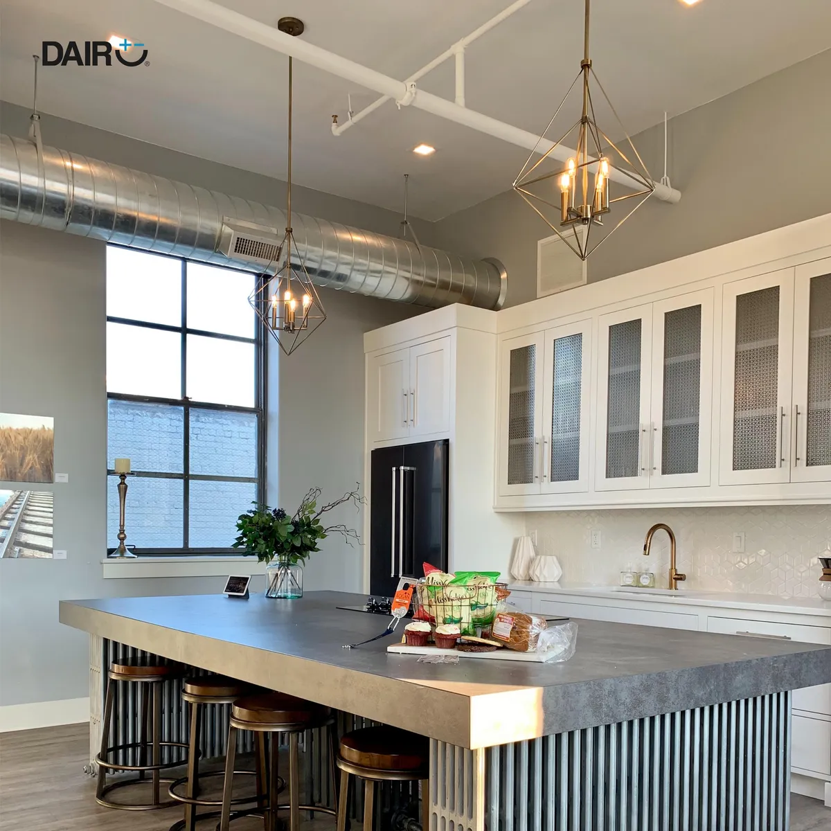 DAIRU - Spot LED Empotrado Cuadrado 5W Luz Cálida 2 Unidades