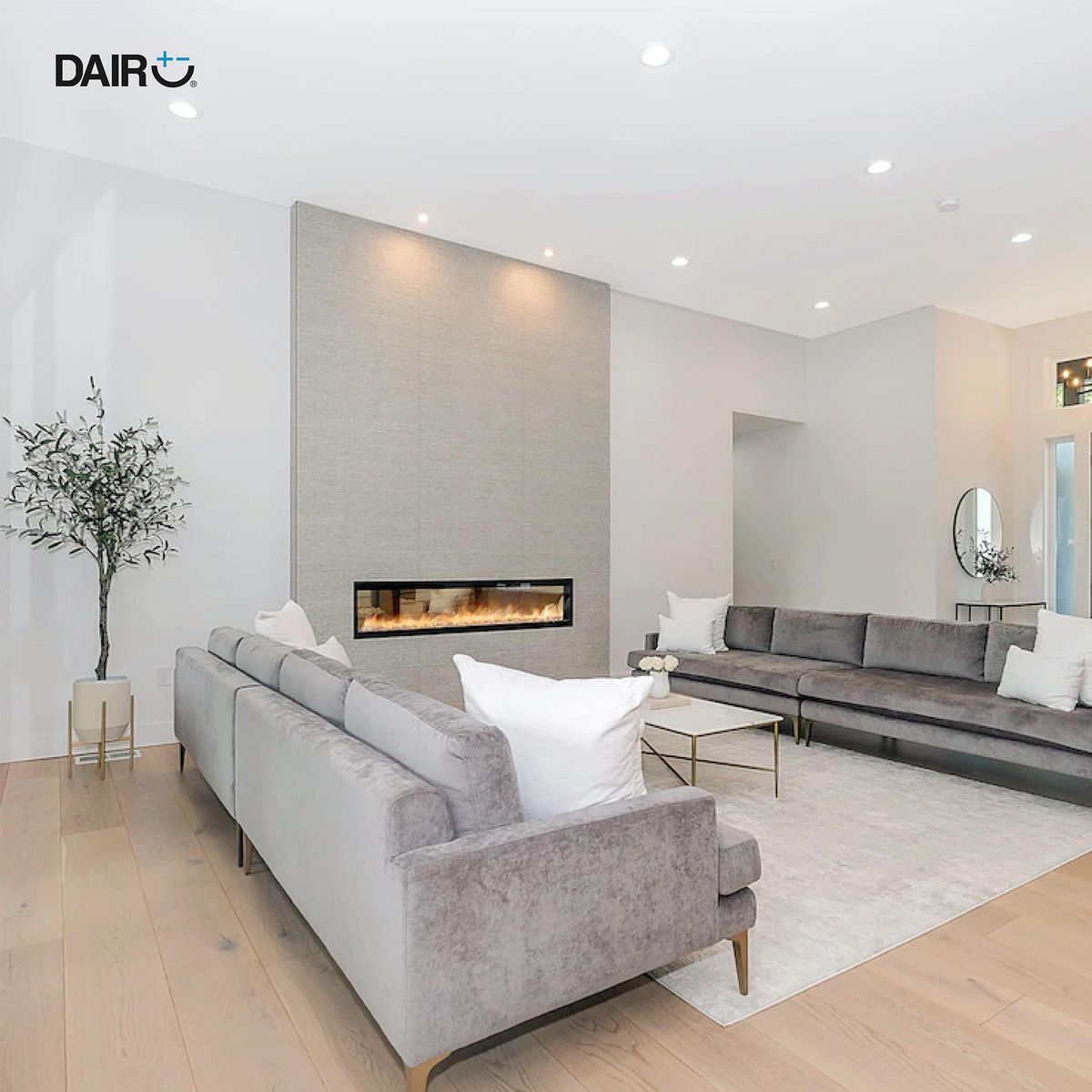 DAIRU - Spot LED Empotrado Circular 5W Luz Fría 2 Unidades