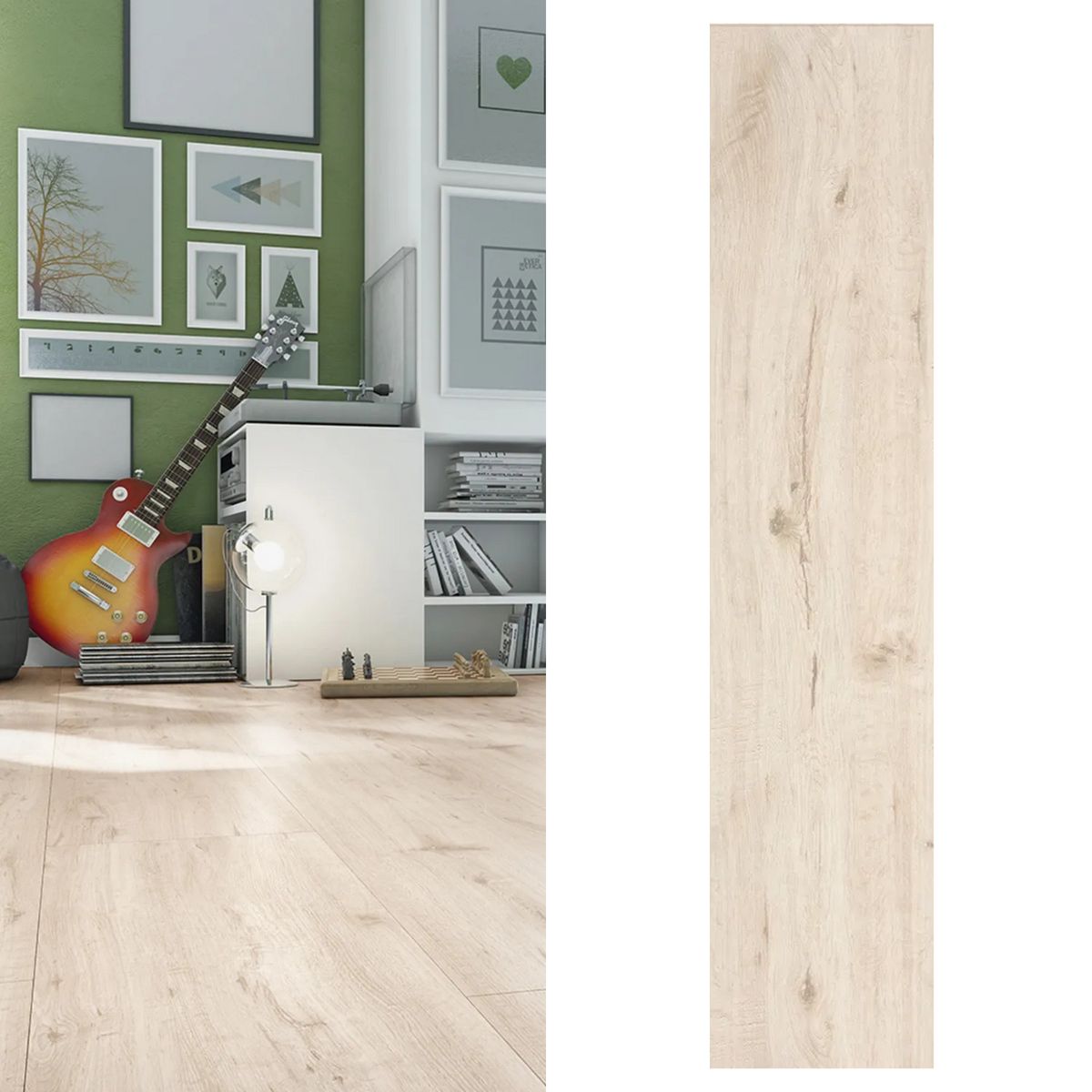 HOLZTEK - Piso Laminado 8 mm Rin Beige Claro 2.5 m2