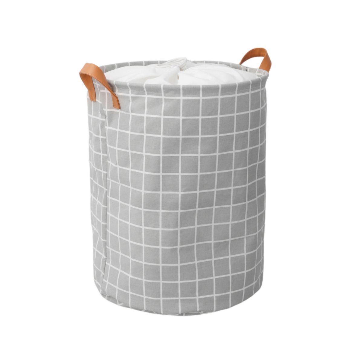 JUST HOME COLLECTION - Cesto para Ropa Checker Gris