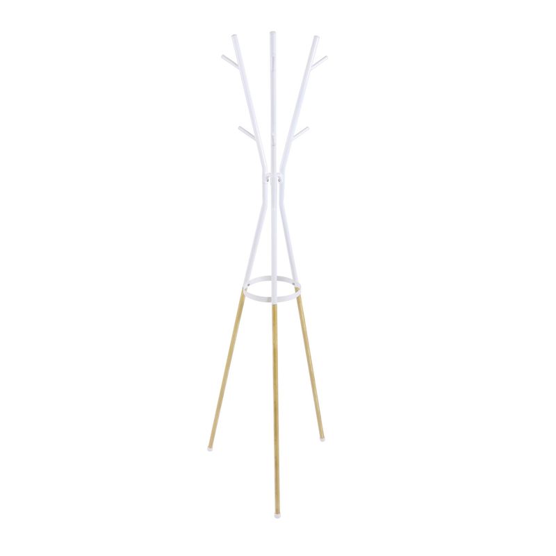 JUST HOME COLLECTION - Perchero de Piso Blanco/Madera