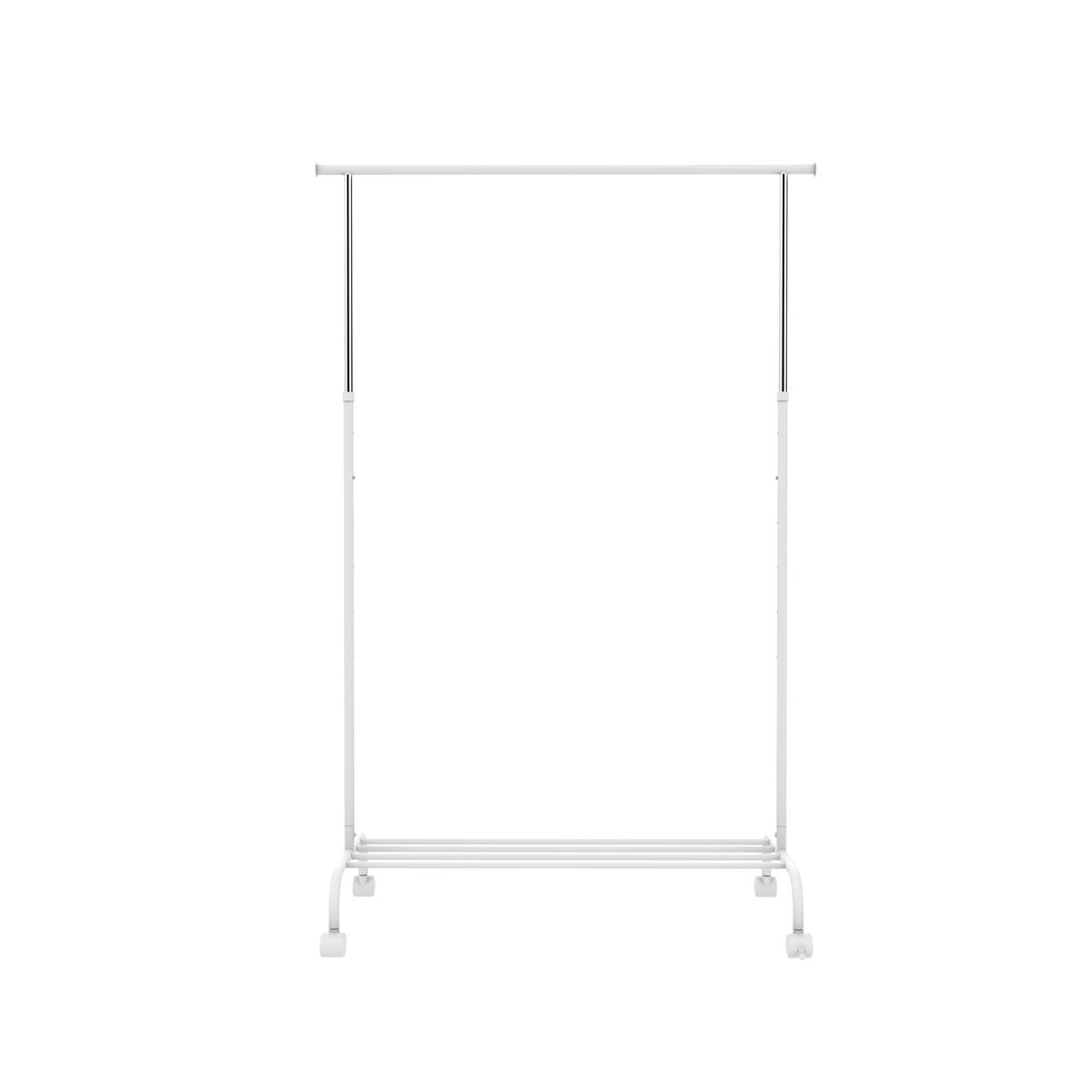 JUST HOME COLLECTION - Perchero de Metal con Ruedas Blanco