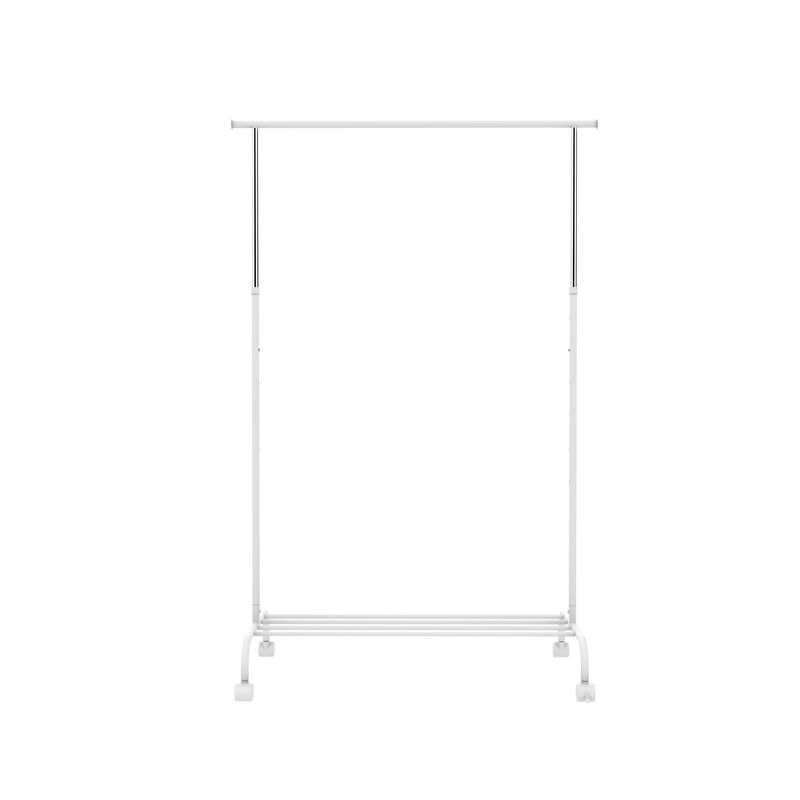 JUST HOME COLLECTION - Perchero de Metal con Ruedas Blanco