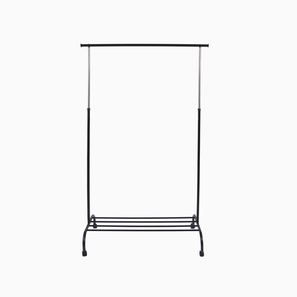 JUST HOME COLLECTION - Perchero de Metal con Ruedas Negro