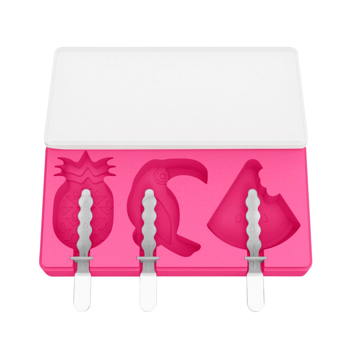 JUST HOME COLLECTION - Molde de Silicona para Helado 3 en 1 Surtido