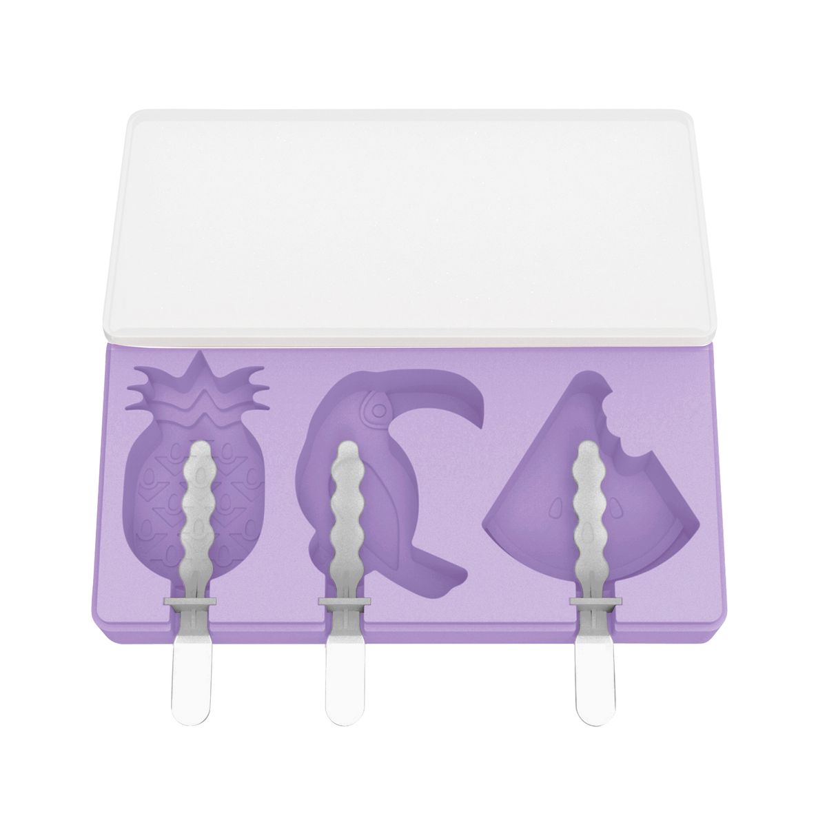 JUST HOME COLLECTION - Molde de Silicona para Helado 3 en 1 Surtido