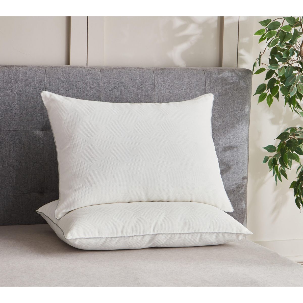 JUST HOME COLLECTION - Set 2 Almohadas Waffle Blanco 50x70cm
