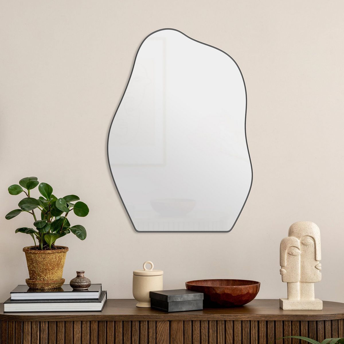 JUST HOME COLLECTION - Espejo Decorativo Shape2 50x70cm Plateado