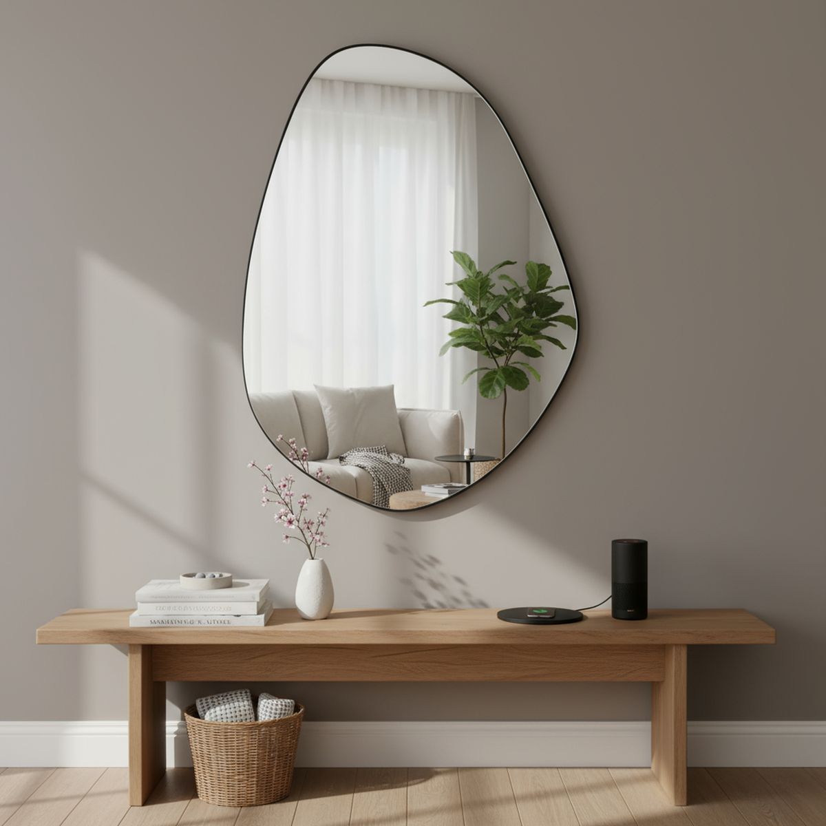 JUST HOME COLLECTION - Espejo Decorativo Shape3 50x70cm Plateado