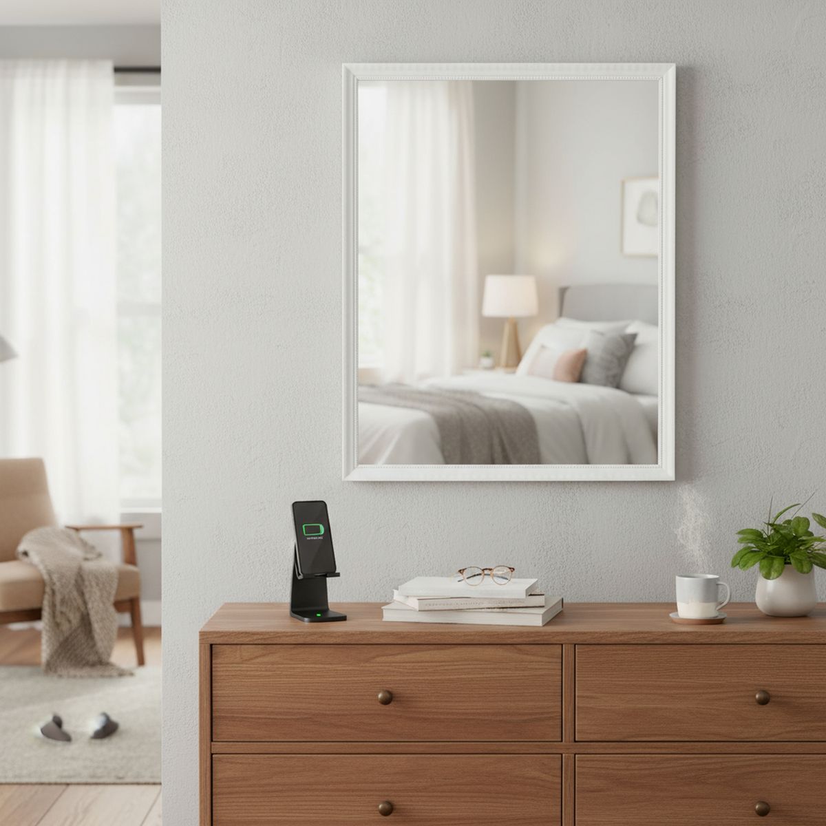 JUST HOME COLLECTION - Espejo Nórdico 60.2x75.5cm Blanco