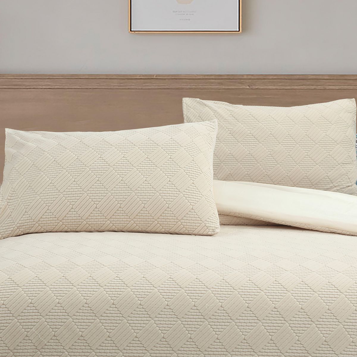 JUST HOME COLLECTION - Plumón Jacquard 2 Plazas Beige