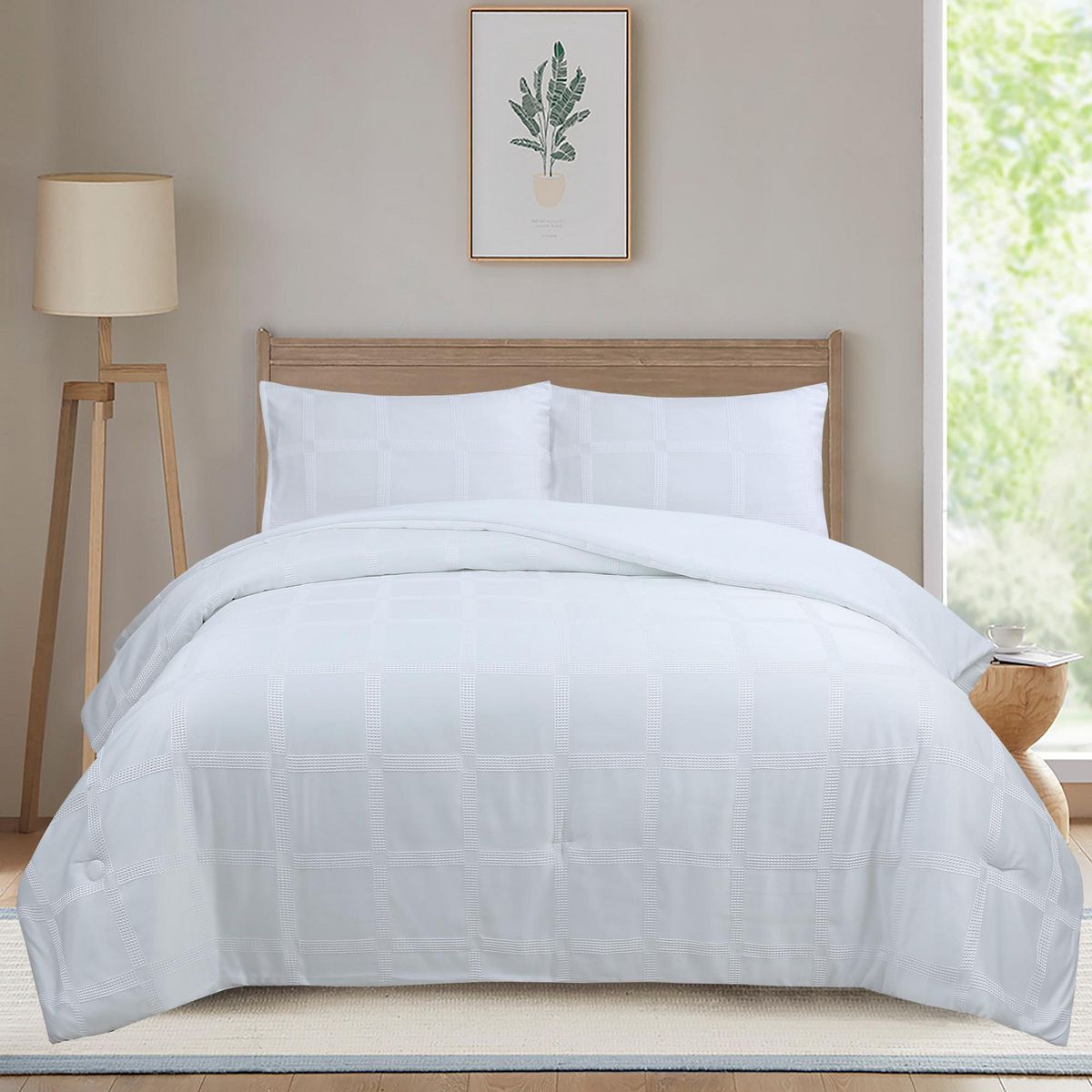 JUST HOME COLLECTION - Plumón Liso 2 Plazas Blanco