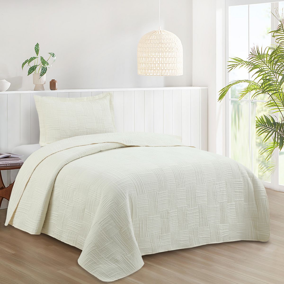 JUST HOME COLLECTION - Quilt Microfibra Waves 1.5 Plazas