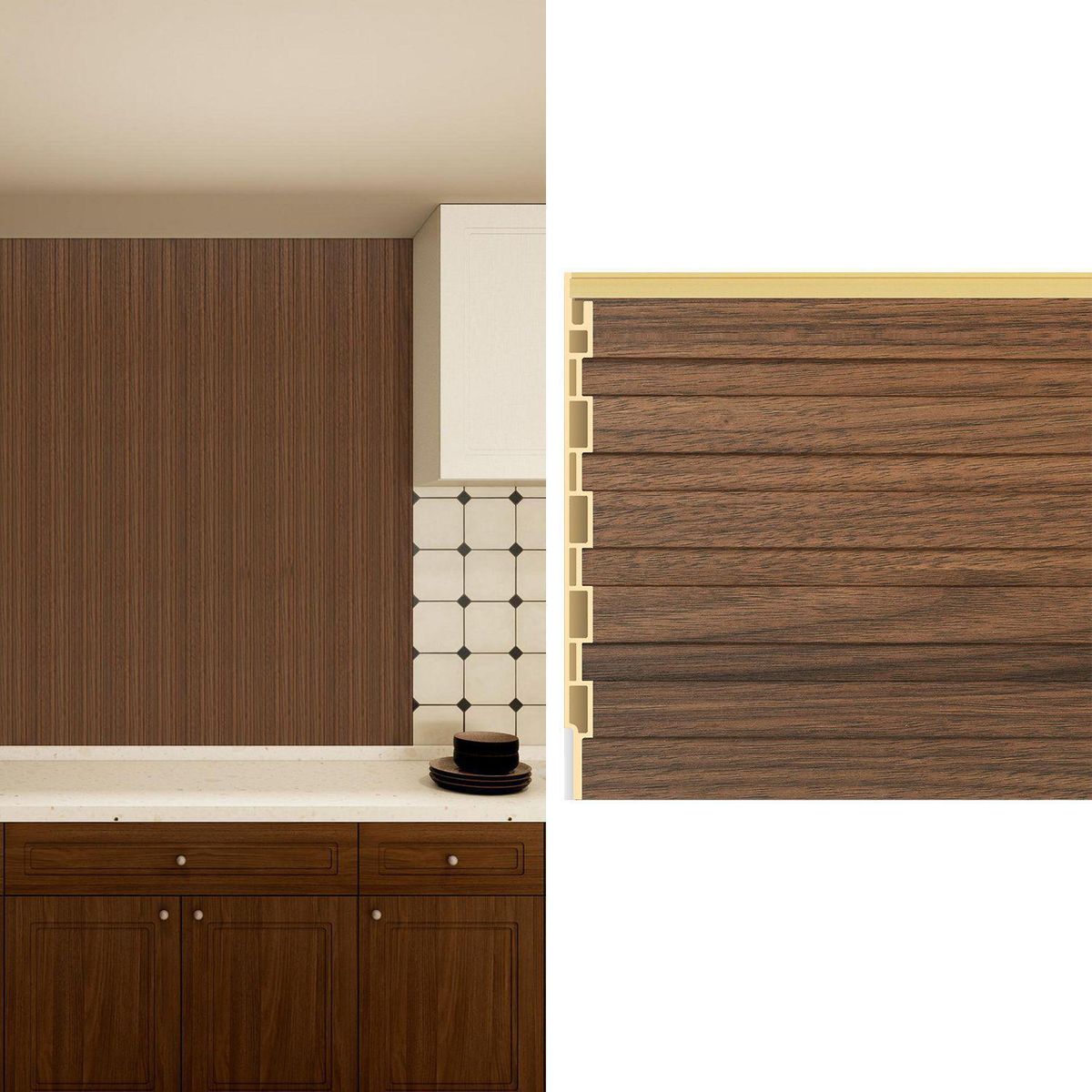 HOLZTEK - WallPanel WPC Café 16.6x240 cm 0.39m2 Slim Oscuro