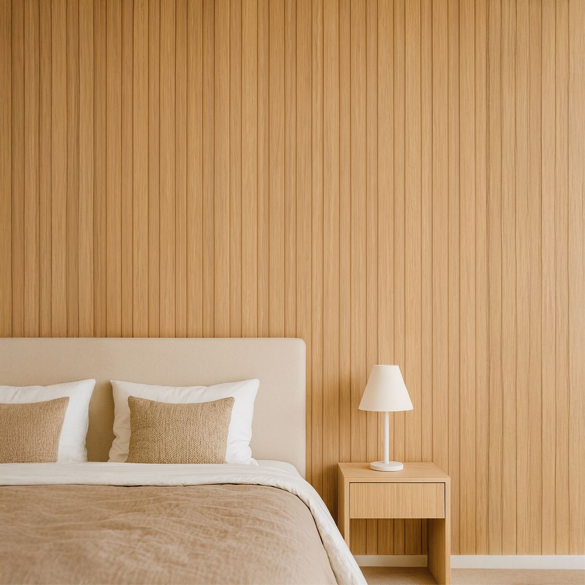 HOLZTEK - Wall Panel WPC Café Slim Claro 240x16.6cm 0.39m2 - Venta por Unidad