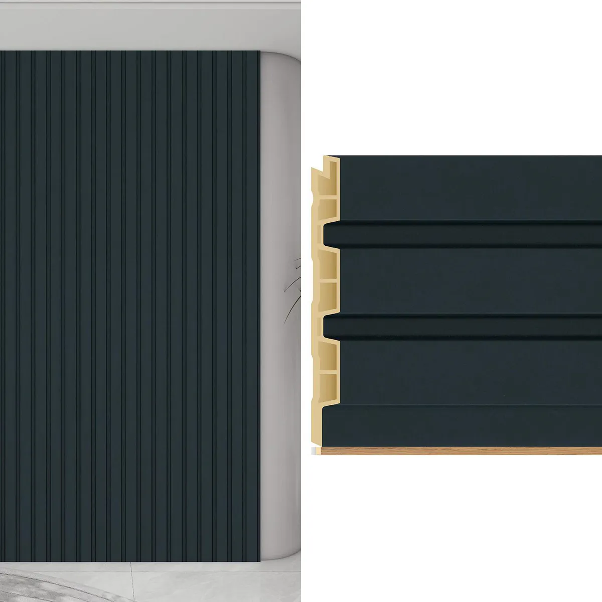 HOLZTEK - Wall Panel WPC Azul 240x12.2cm 0.28m2 - Venta por Unidad