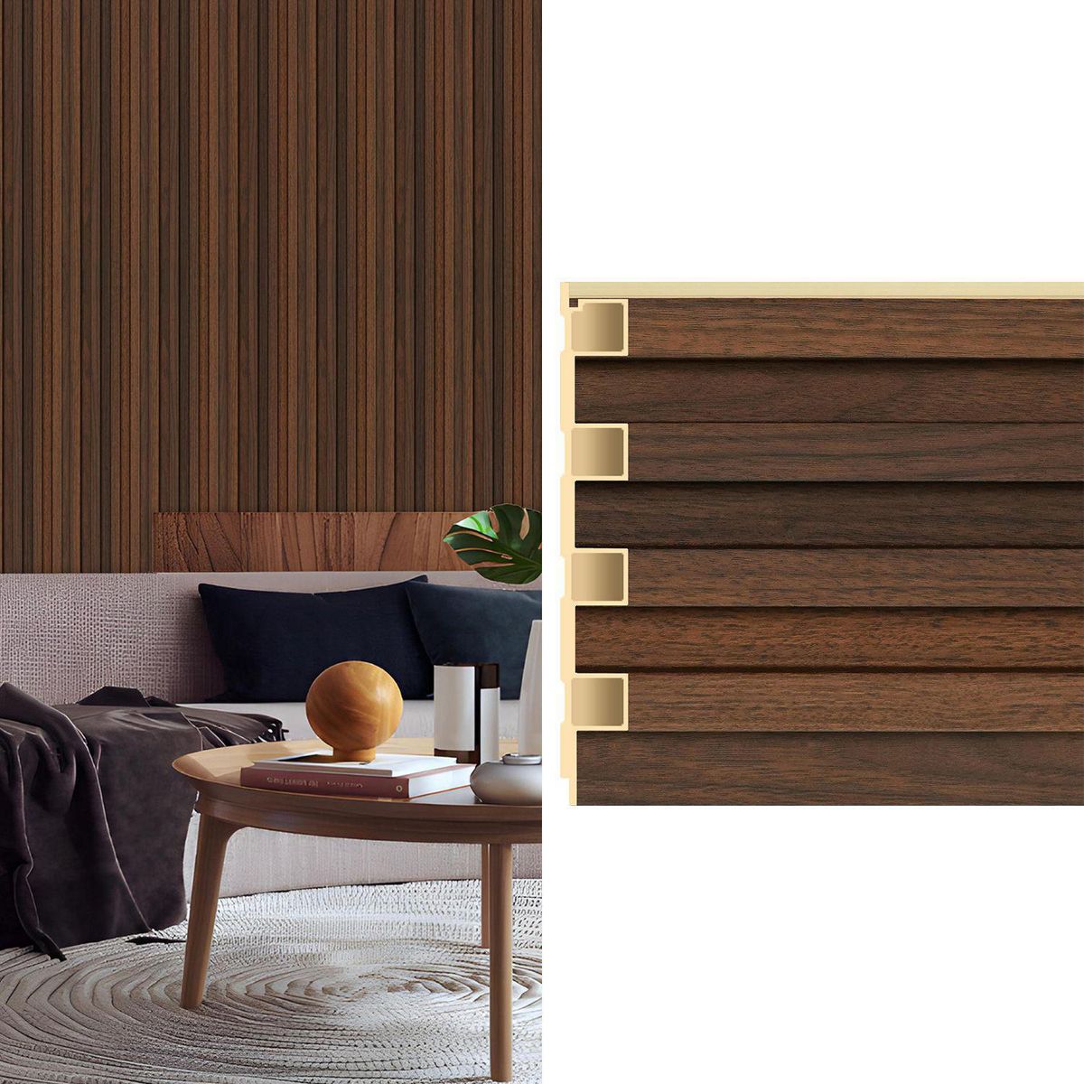 HOLZTEK - WallPanel WPC Café 16.8x240 cm 0.39m2 Café Oscuro