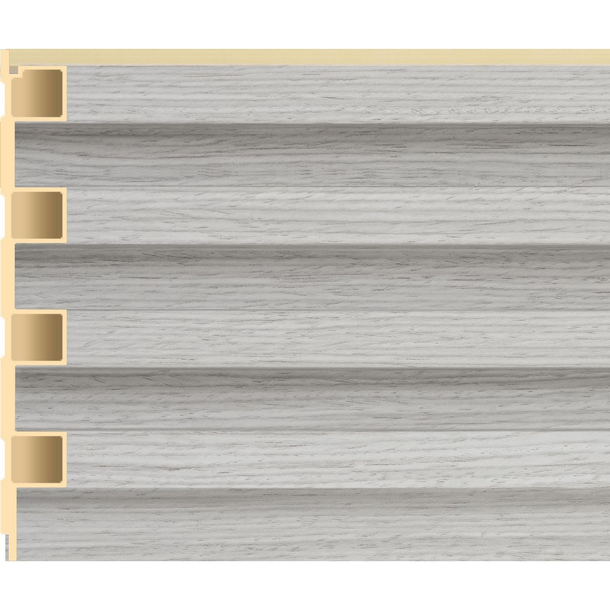HOLZTEK - Wall Panel WPC Gris 16.8x240 cm 0.39m2 Gris Claro - Venta por Unidad