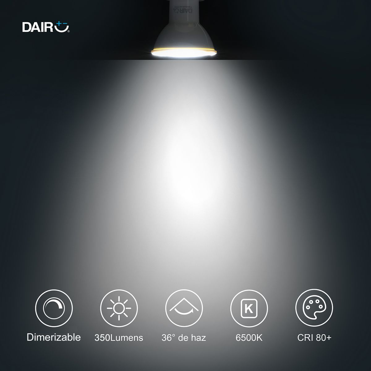 DAIRU - LED GU10 3 Tonos 4W 350lm Luz Fría