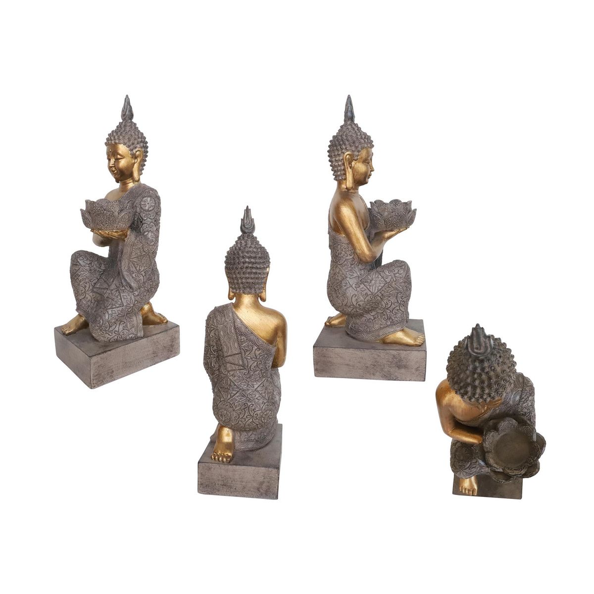 JUST HOME COLLECTION - Buda Gris Portavela 46cm